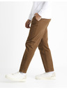 Celio Hnědé pánské kalhoty Celio Cochicrop