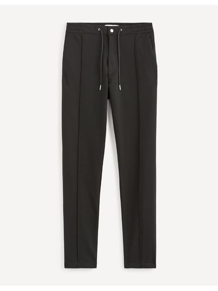 Celio Černé pánské kalhoty Celio 24H Cobozal