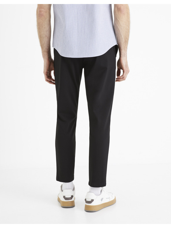 Celio Černé pánské kalhoty Celio 24H Cobozal