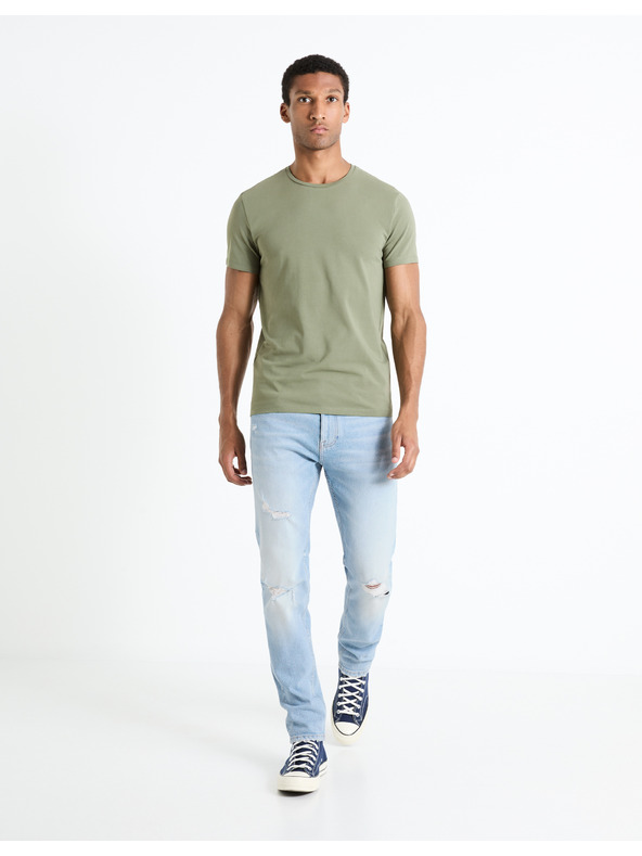 Celio Světle modré pánské slim fit džíny Celio Fostroy