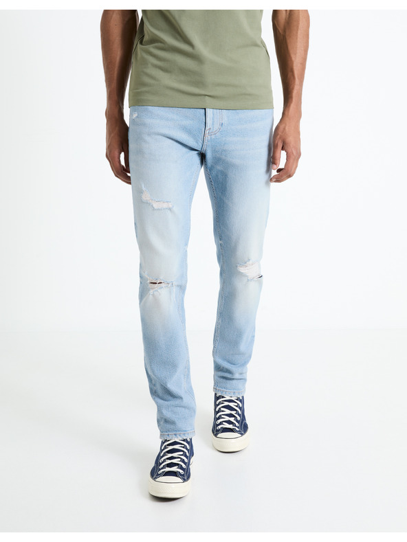 Celio Světle modré pánské slim fit džíny Celio Fostroy