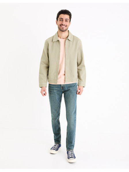 Celio Růžové pánské basic tričko Celio Neunir