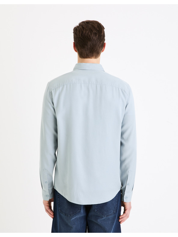 Celio Světle modrá pánská košile Celio Gacocel