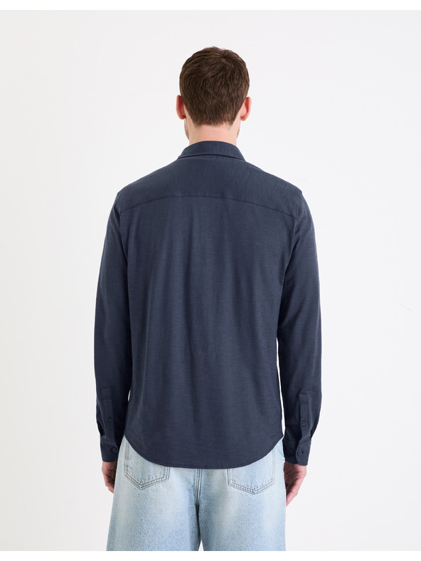 Celio Tmavě modrá pánská košile Celio Gaselle