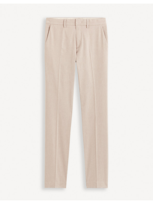 Celio Béžové pánské chino kalhoty Celio Gosi