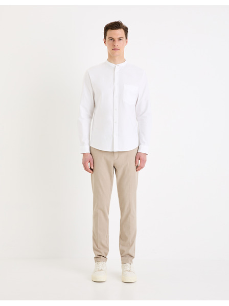 Celio Béžové pánské chino kalhoty Celio Gosi