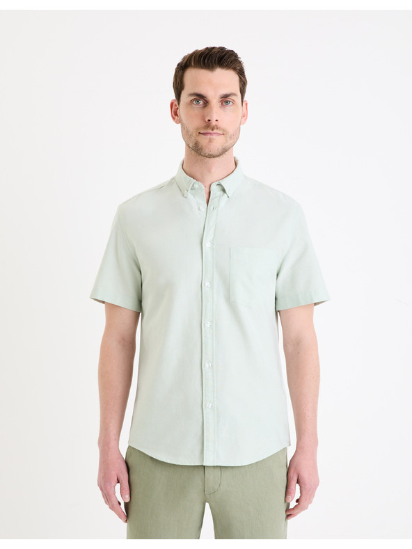 Celio Světle zelená košile regular Celio Daxfordmc