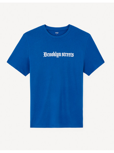 Celio Modré pánské tričko Celio Jedark