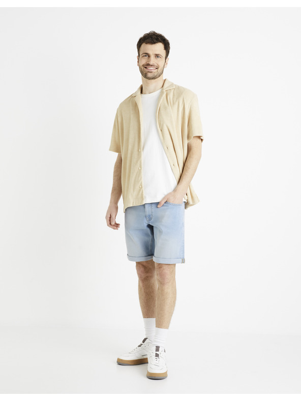 Celio Béžová pánská košile Celio Dabob