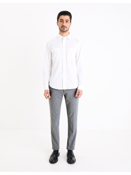 Celio Šedé pánské chino kalhoty Celio Gosi