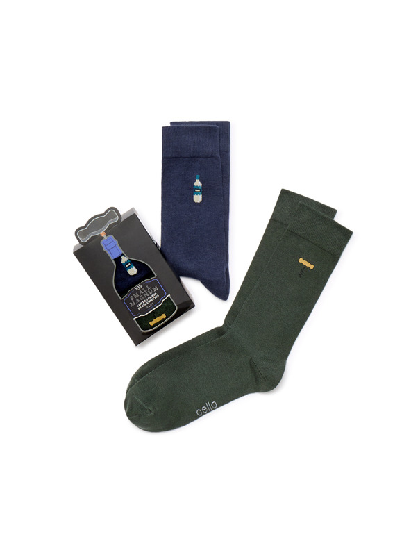 Celio Vánoční balení ponožek Sekt