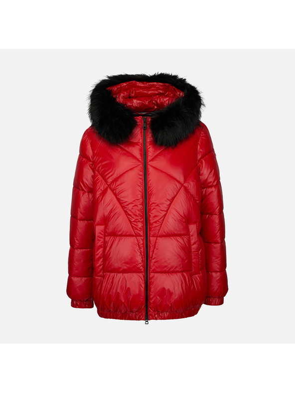 Geox Červená dámská péřová bunda Geox Backsie