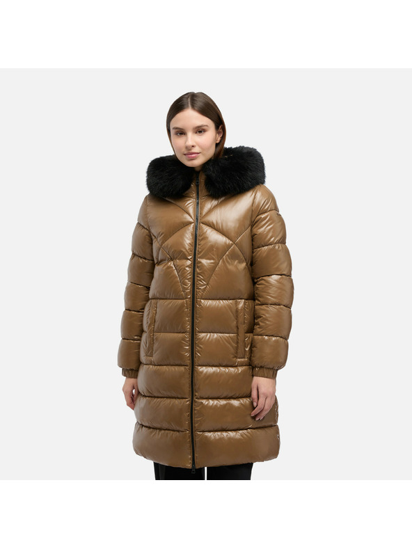 Geox Hnědá dámská parka Geox Backsie