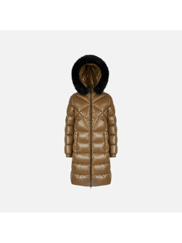 Geox Hnědá dámská parka Geox Backsie
