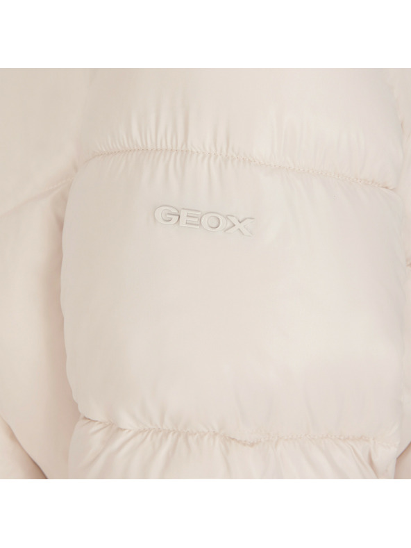 Geox Krémová dámská péřová bunda Geox Backsie