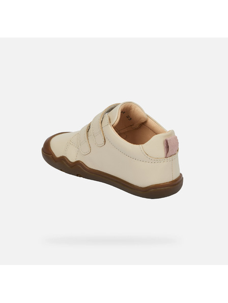 Geox Bílé dívčí barefoot boty pro první krůčky Geox Steppieup Girl