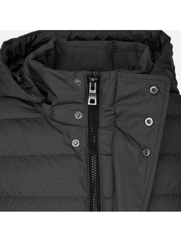 Geox Šedá pánská péřová bunda Geox Leitan