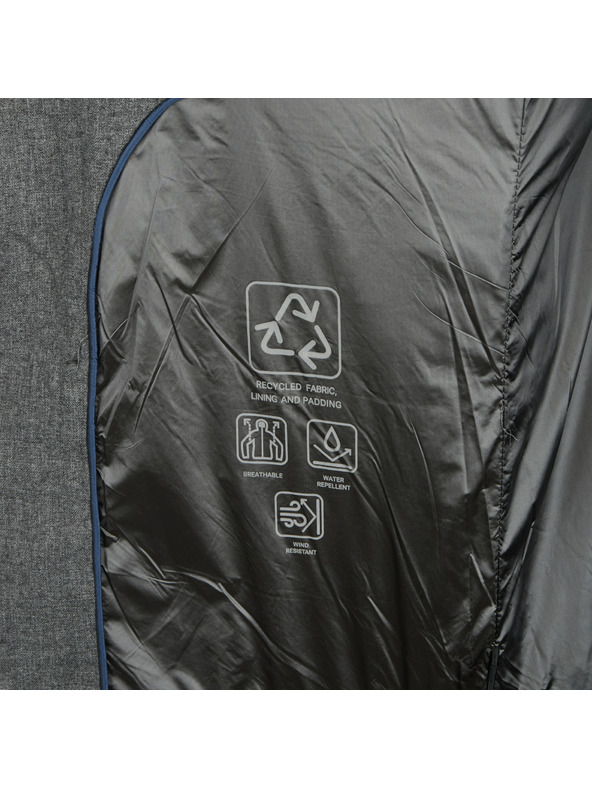 Geox Šedá pánská péřová bunda Geox Leitan