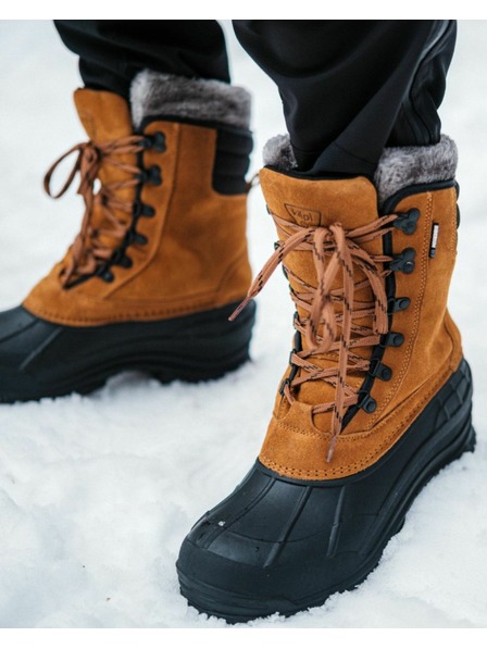 Kilpi Vysoké zateplené nepromokavé obuv Kilpi ANTARTIC HIGH WP-U Hnědá