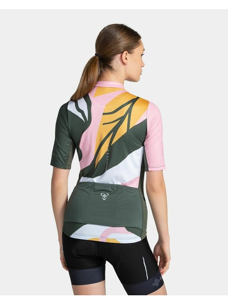 Kilpi Zeleno-růžové dámské sportovní tričko na zip Kilpi RITAEL