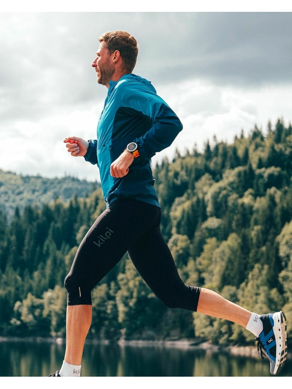 Kilpi Černé pánské kompresní 3/4 legíny Kilpi TERRY-M