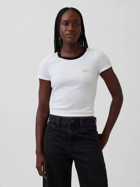 GAP Žebrované tričko s logem GAP