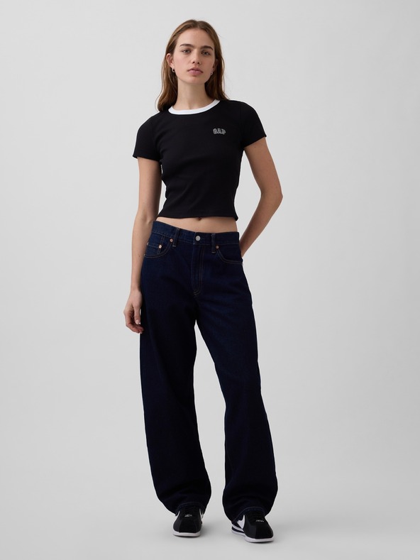 GAP Žebrované tričko s logem GAP