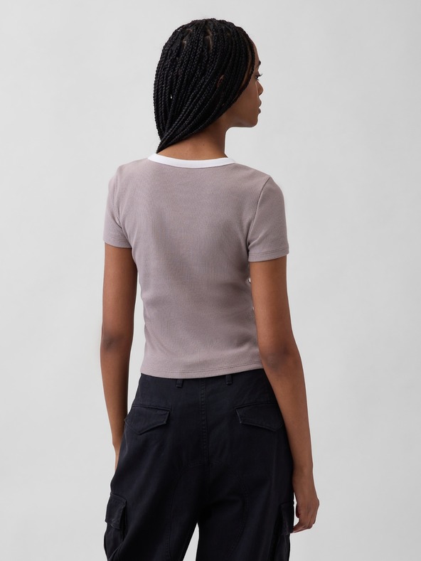 GAP Žebrované tričko s logem GAP