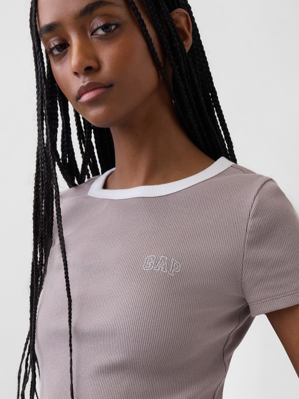 GAP Žebrované tričko s logem GAP