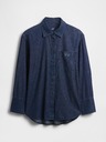 GAP Oversize džínová košile s logem Big Shirt UltraSoft GAP