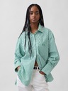 GAP Oversize popelínová košile s logem Big Shirt GAP