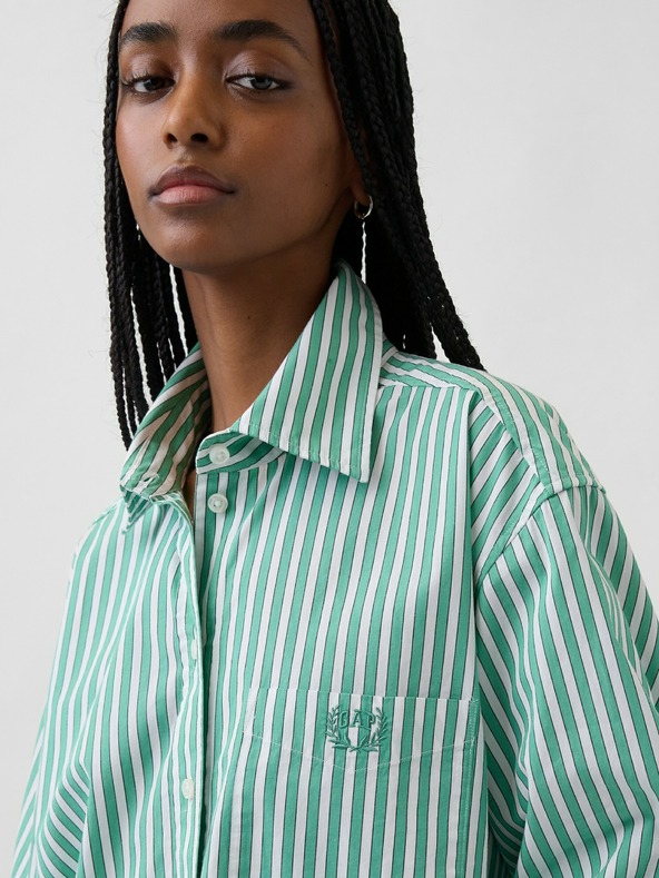 GAP Oversize popelínová košile s logem Big Shirt GAP