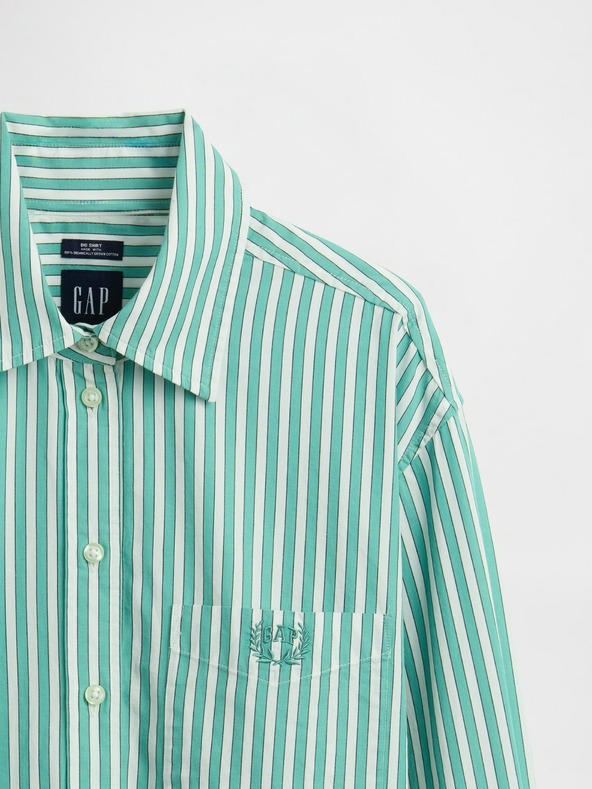 GAP Oversize popelínová košile s logem Big Shirt GAP