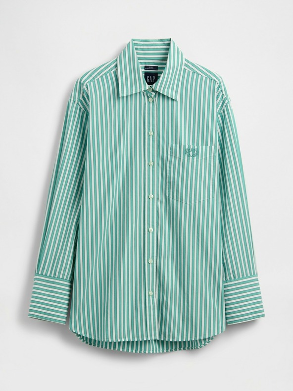 GAP Oversize popelínová košile s logem Big Shirt GAP