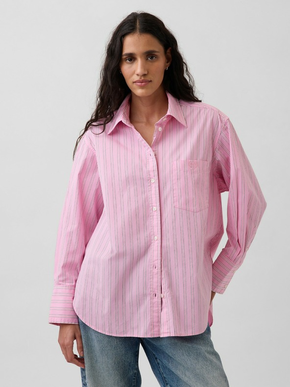 GAP Oversize popelínová košile s logem Big Shirt GAP