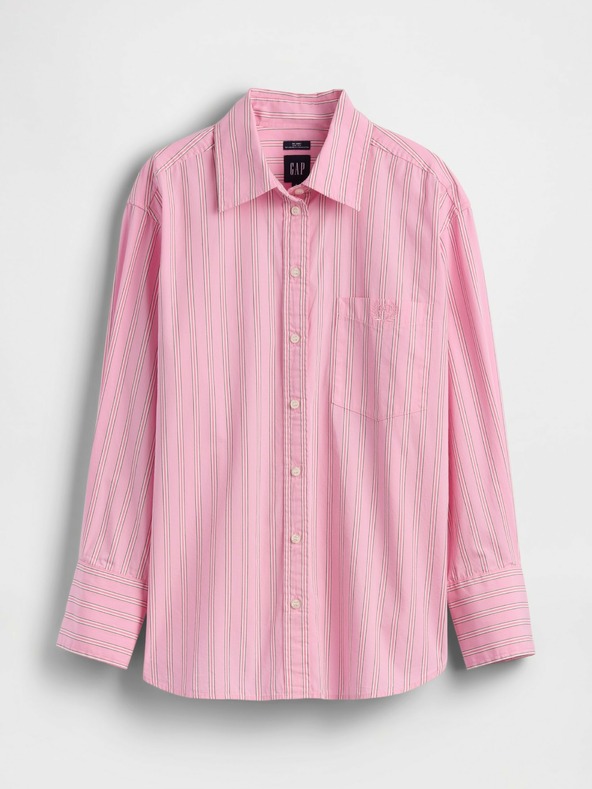 GAP Oversize popelínová košile s logem Big Shirt GAP