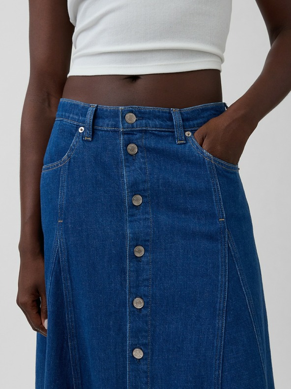 GAP Džínová maxi sukně s knoflíky GAP