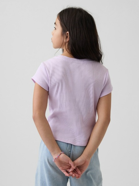 GAP Dětské žebrované tričko s logem GAP