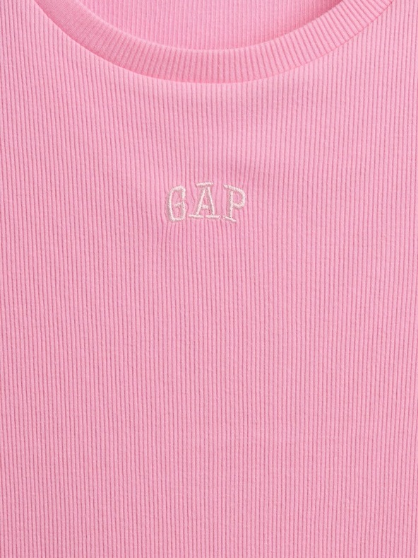 GAP Dětské žebrované tričko s logem GAP