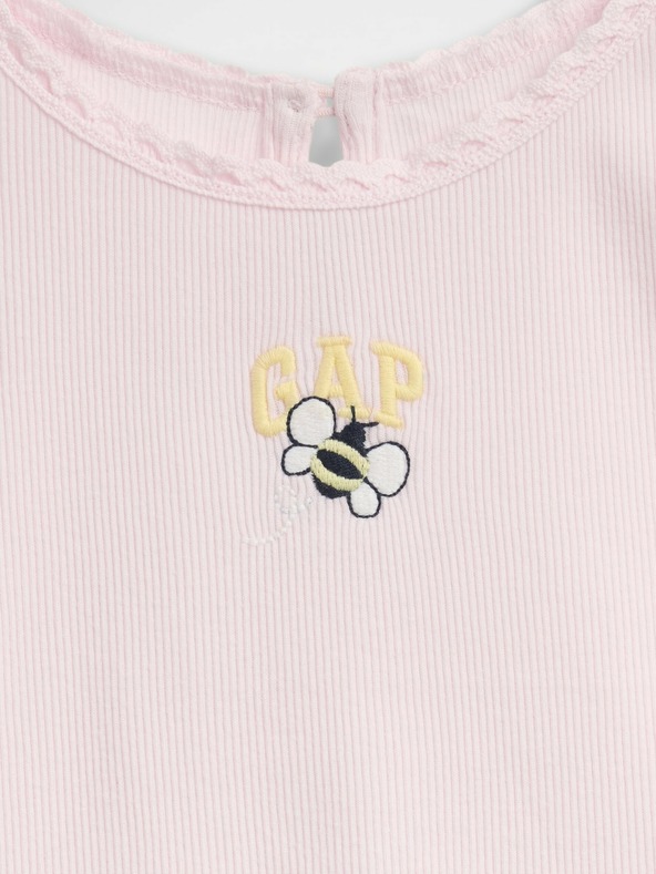 GAP Baby žebrované tričko s logem GAP