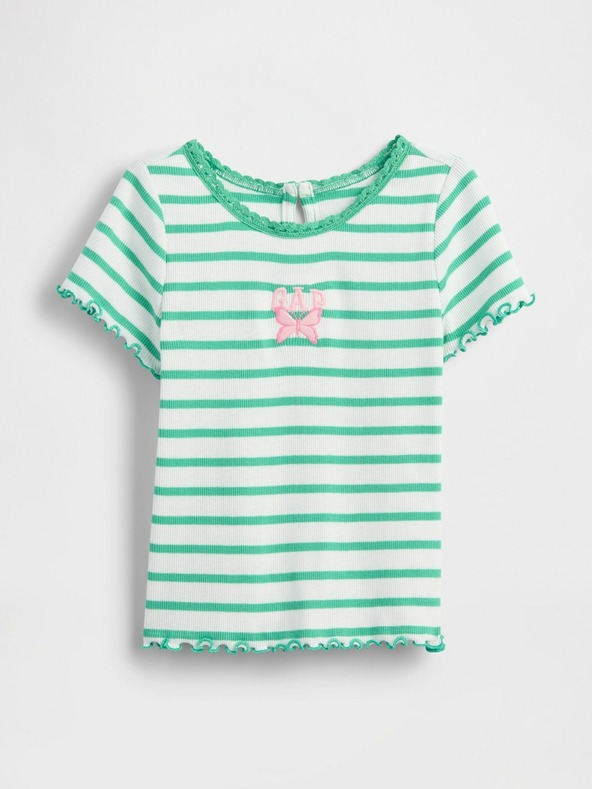 GAP Baby žebrované tričko s logem GAP