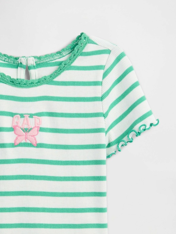 GAP Baby žebrované tričko s logem GAP