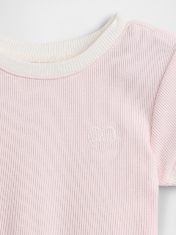GAP Baby žebrované tričko s logem GAP