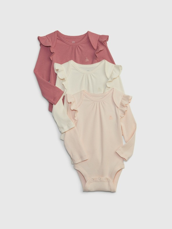 GAP Baby žebrované body, 3 ks GAP