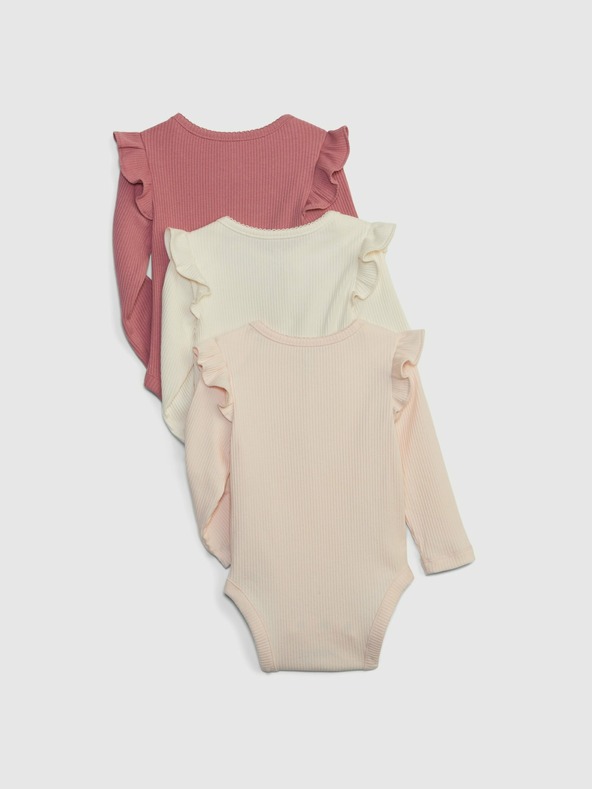 GAP Baby žebrované body, 3 ks GAP
