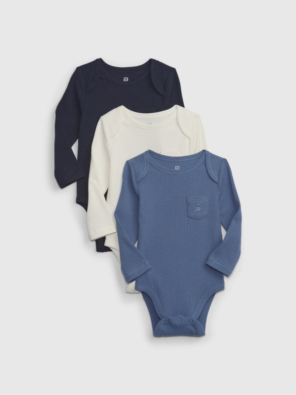 GAP Baby žebrované body, 3 ks GAP