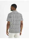 Celio Černo-bílá pánská vzorovaná košile Celio Daprinta