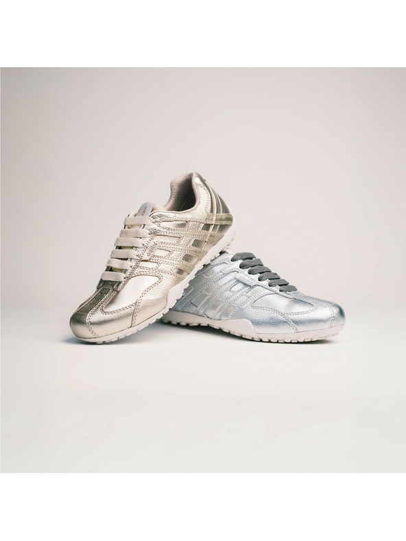 Geox Stříbrné dámské tenisky Geox Snake Original