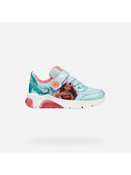Geox Tyrkysové dívčí svítící tenisky Geox Fadinlight
