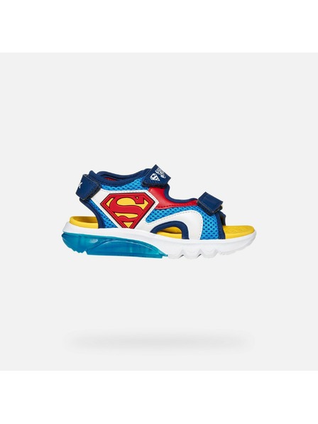 Geox Světle modré chlapecké svítící sandály Geox Ciberdron